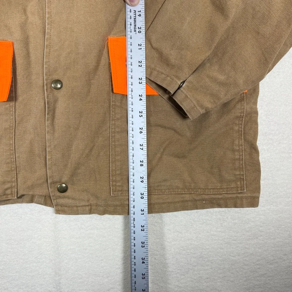 Walls Vintage Mens XLRegular Brown Hunting‎ Jacket Blaze Orange Accents Made USA